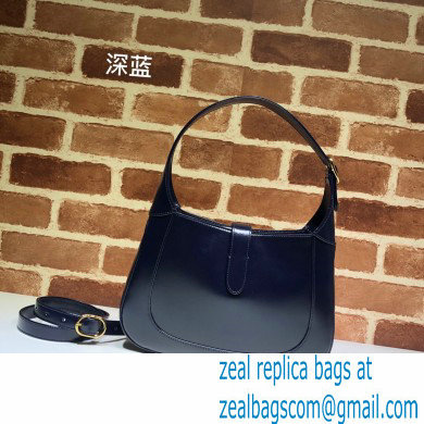 Gucci Jackie 1961 Small Hobo Bag 636709 Leather Dark Blue 2020