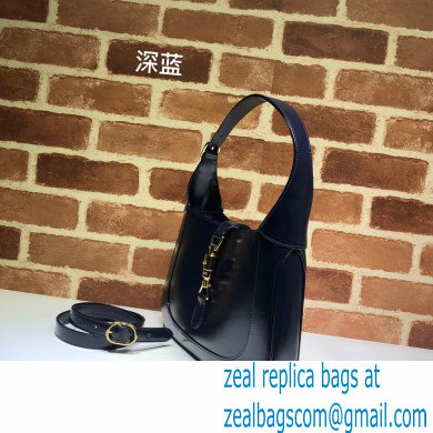 Gucci Jackie 1961 Small Hobo Bag 636709 Leather Dark Blue 2020 - Click Image to Close