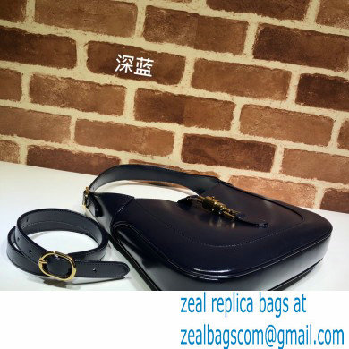 Gucci Jackie 1961 Small Hobo Bag 636709 Leather Dark Blue 2020 - Click Image to Close