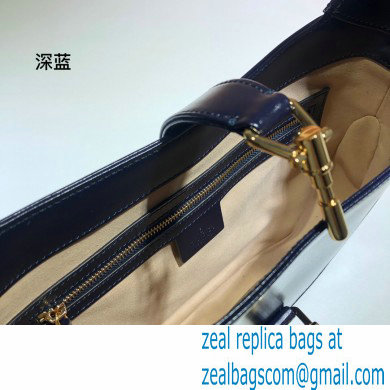 Gucci Jackie 1961 Small Hobo Bag 636709 Leather Dark Blue 2020 - Click Image to Close
