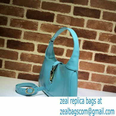 Gucci Jackie 1961 Small Hobo Bag 636709 Leather Light Blue 2020