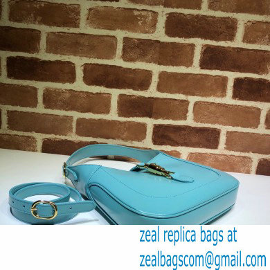 Gucci Jackie 1961 Small Hobo Bag 636709 Leather Light Blue 2020