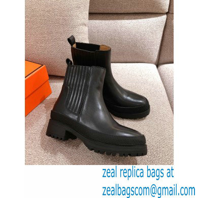 Hermes Barque Ankle Boots Black 2020