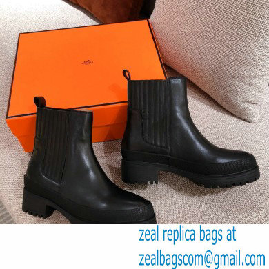 Hermes Barque Ankle Boots Black 2020