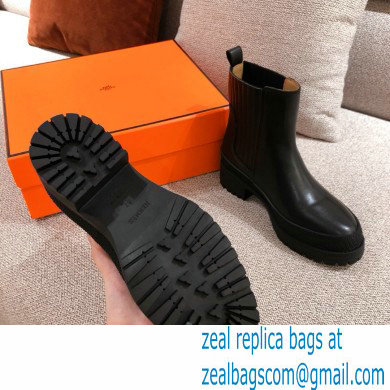 Hermes Barque Ankle Boots Black 2020