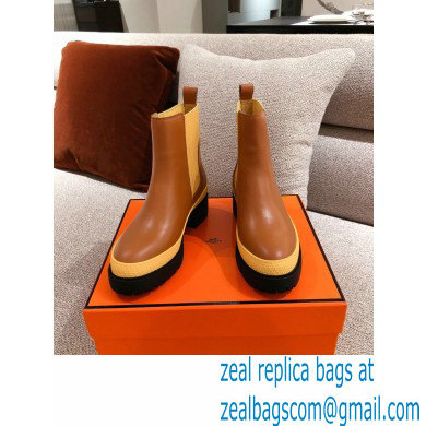 Hermes Barque Ankle Boots Brown 2020 - Click Image to Close