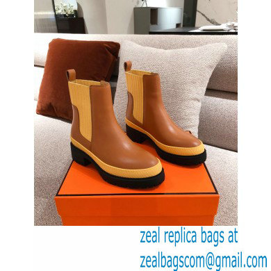 Hermes Barque Ankle Boots Brown 2020