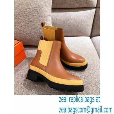 Hermes Barque Ankle Boots Brown 2020