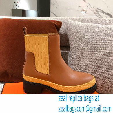 Hermes Barque Ankle Boots Brown 2020 - Click Image to Close