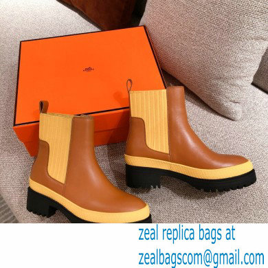 Hermes Barque Ankle Boots Brown 2020