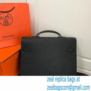 Hermes Kelly Depeches 34cm Briefcase Bag Black