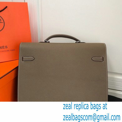 Hermes Kelly Depeches 38cm Briefcase Bag Etoupe - Click Image to Close