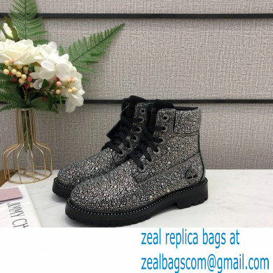 Jimmy Choo JC X TIMBERLAND/F Boots with Crystal Hotfix Black 2020