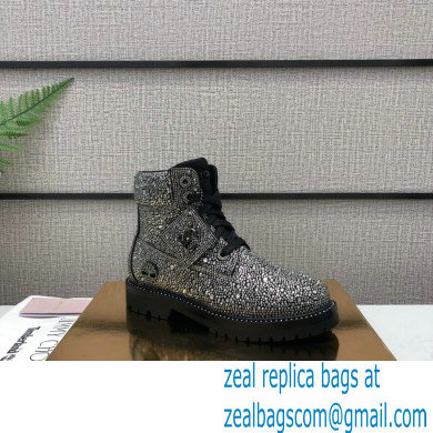 Jimmy Choo JC X TIMBERLAND/F Boots with Crystal Hotfix Black 2020