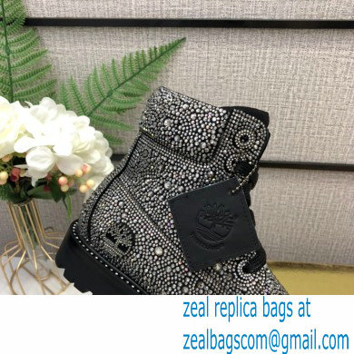 Jimmy Choo JC X TIMBERLAND/F Boots with Crystal Hotfix Black 2020