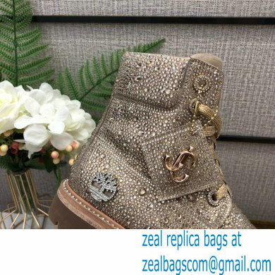 Jimmy Choo JC X TIMBERLAND/F Boots with Crystal Hotfix Gold 2020 - Click Image to Close