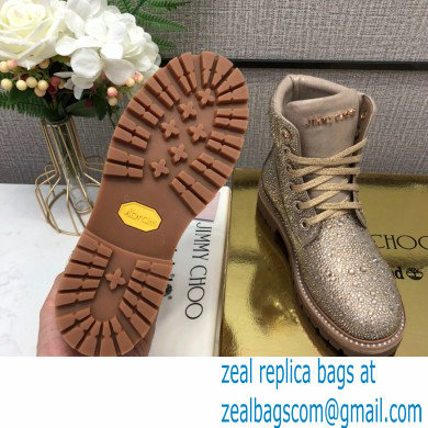 Jimmy Choo JC X TIMBERLAND/F Boots with Crystal Hotfix Gold 2020 - Click Image to Close