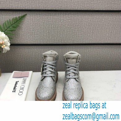 Jimmy Choo JC X TIMBERLAND/F Boots with Crystal Hotfix Silver 2020