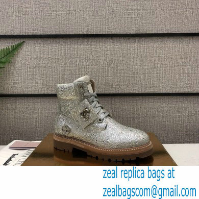 Jimmy Choo JC X TIMBERLAND/F Boots with Crystal Hotfix Silver 2020 - Click Image to Close