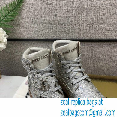 Jimmy Choo JC X TIMBERLAND/F Boots with Crystal Hotfix Silver 2020