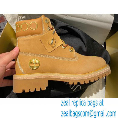 Jimmy Choo JC X TIMBERLAND/F Boots with Gold Glitter 2020 - Click Image to Close