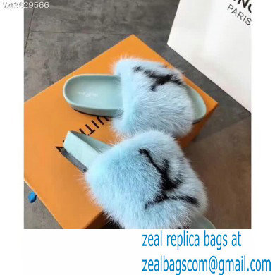 Louis Vuitton Digital Exclusive Bom Dia Mule 1A4G98 Blue - Click Image to Close