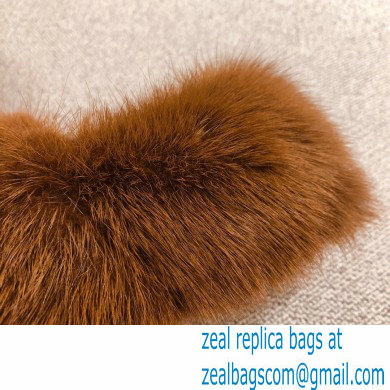 Louis Vuitton Mink Fur Dreamy Slippers Brown 2020 - Click Image to Close