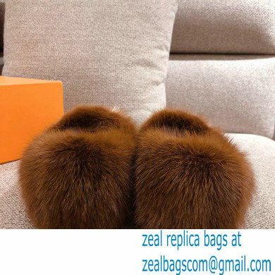 Louis Vuitton Mink Fur Dreamy Slippers Brown 2020