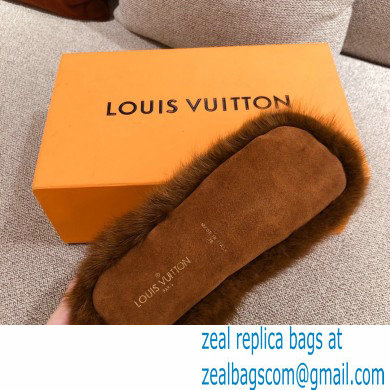 Louis Vuitton Mink Fur Dreamy Slippers Brown 2020