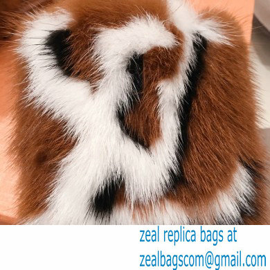 Louis Vuitton Mink Fur Homey Flat Mules Brown 2020 - Click Image to Close