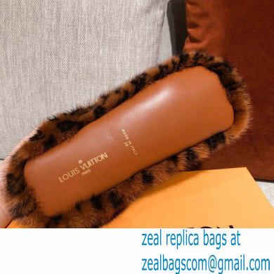 Louis Vuitton Monogram Mink Fur Dreamy Flat Loafers Brown 2020