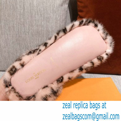 Louis Vuitton Monogram Mink Fur Dreamy Flat Loafers Light Pink 2020 - Click Image to Close