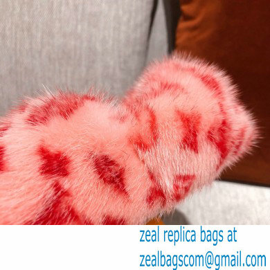 Louis Vuitton Monogram Mink Fur Dreamy Flat Loafers Rose Pink 2020 - Click Image to Close