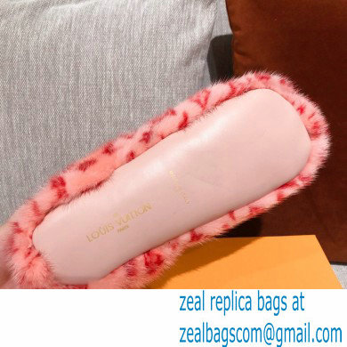 Louis Vuitton Monogram Mink Fur Dreamy Flat Loafers Rose Pink 2020