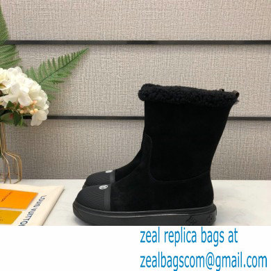 Louis Vuitton Shearling Ankle Boots Black 2020 - Click Image to Close