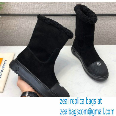 Louis Vuitton Shearling Ankle Boots Black 2020