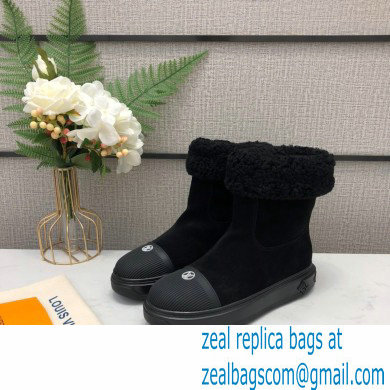 Louis Vuitton Shearling Ankle Boots Black 2020 - Click Image to Close