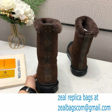 Louis Vuitton Shearling Ankle Boots Coffee 2020 - Click Image to Close