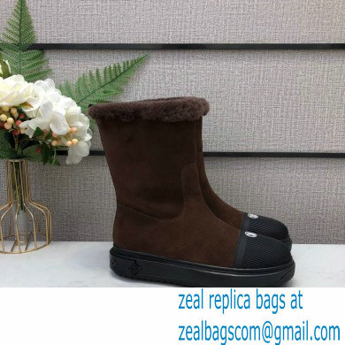 Louis Vuitton Shearling Ankle Boots Coffee 2020 - Click Image to Close