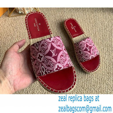 Louis Vuitton Since 1854 Espadrilles Slippers Sandals Red 2020 - Click Image to Close