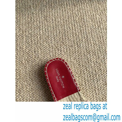 Louis Vuitton Since 1854 Espadrilles Slippers Sandals Red 2020