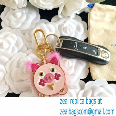 Louis Vuitton Wild Fur Pig Bag Charm and Key Holder M64260