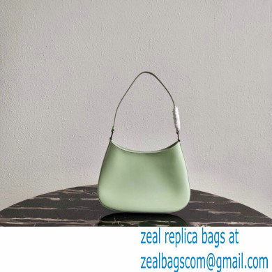 Prada Cleo Brushed Leather Shoulder Bag 1BC499 Aqua Green 2020 - Click Image to Close