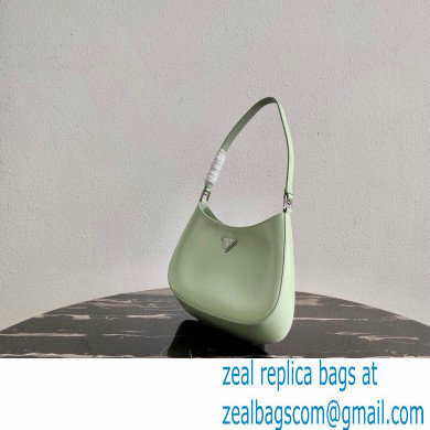 Prada Cleo Brushed Leather Shoulder Bag 1BC499 Aqua Green 2020 - Click Image to Close