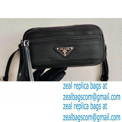 Prada Fabric and Leather Belt Bag 1BL012 Black 2020