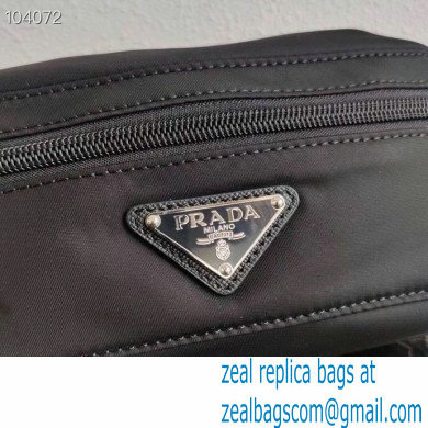 Prada Fabric and Leather Belt Bag 1BL012 Black 2020