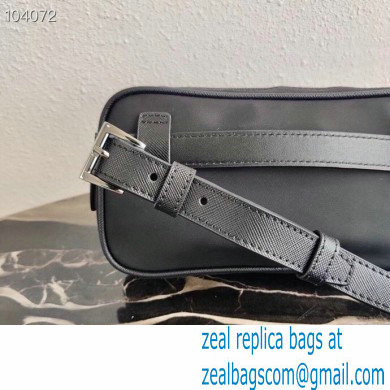 Prada Fabric and Leather Belt Bag 1BL012 Black 2020