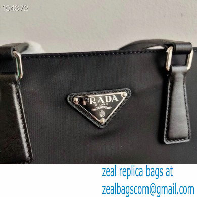 Prada Leather and Nylon Tote Bag 1BG363 Black 2020