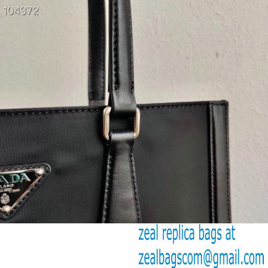 Prada Leather and Nylon Tote Bag 1BG363 Black 2020