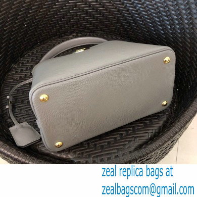 Prada Medium Saffiano Leather Matinee Bag 1BA282 Gray 2020